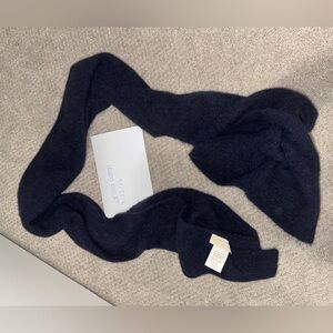 Sezane Marianna Navy Wool Scarf